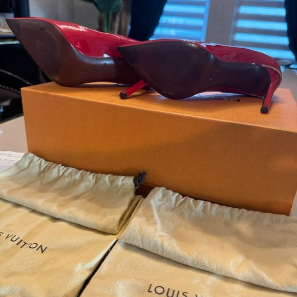 COPY - Louis Vuitton Eyeline Red Pump Heels pointed toe patent leather red Size… - Picture 4 of 8